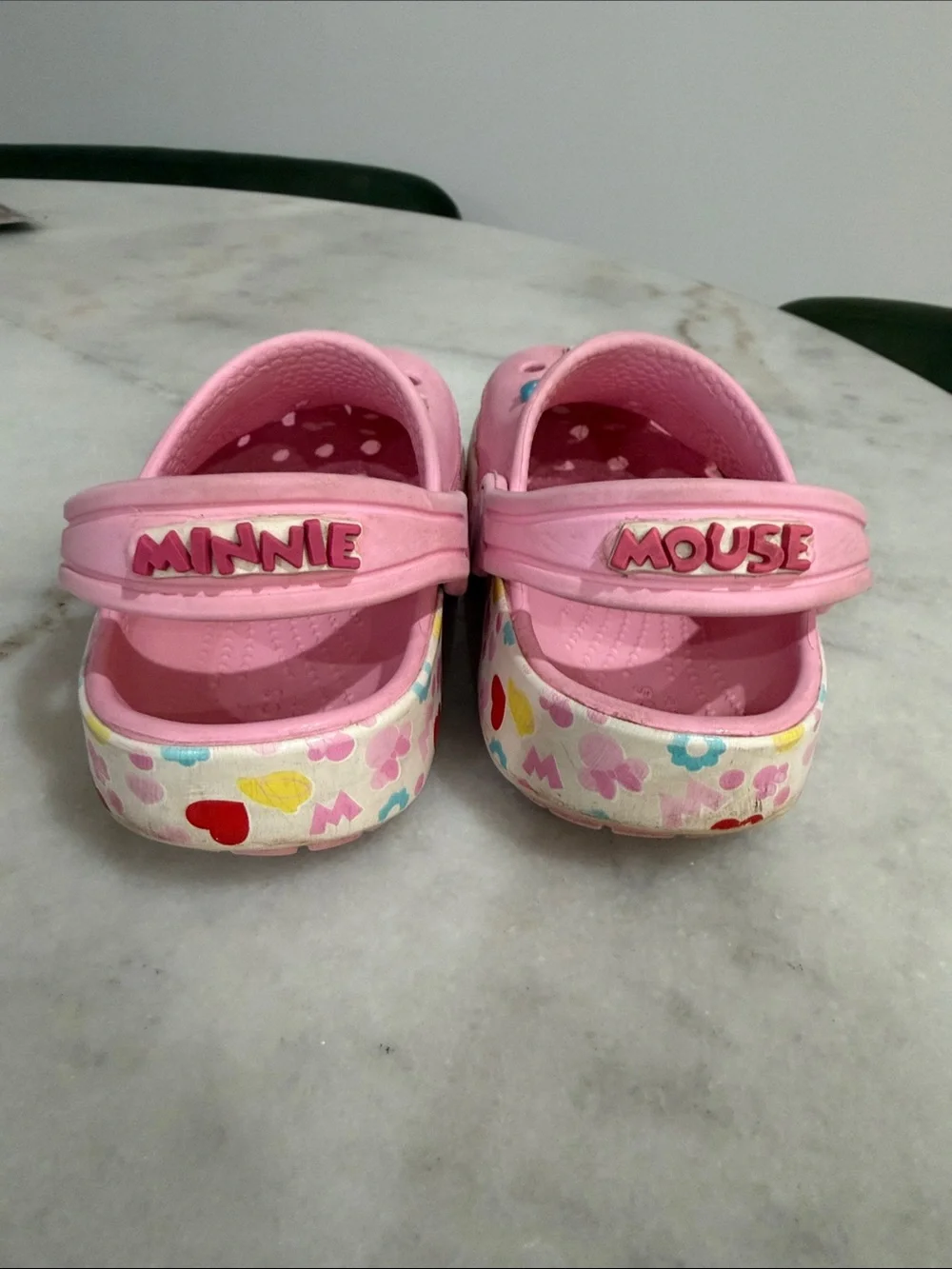 Girls Pink Minnie Mouse Croc Sandals